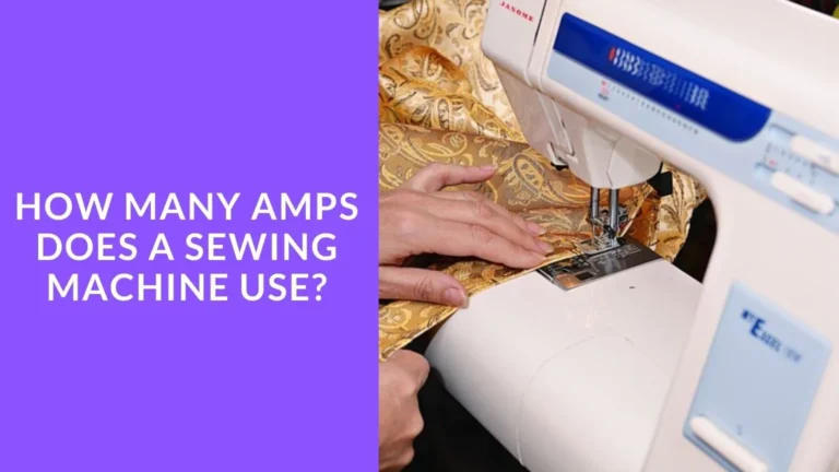 how many amps does a sewing machine use